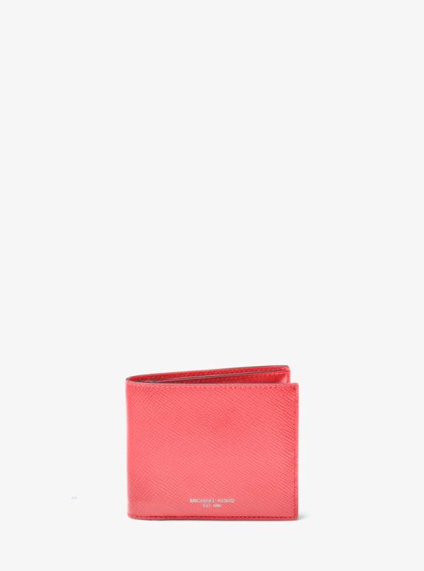 Panske Penazenky Michael Kors Harrison Crossgrain Leather Billfold With Passcase Koralove - Doplnky Michael Kors Lacne | WPNTL-4510